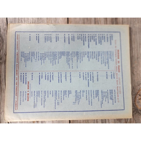 VINTAGE Johann Strauss French Sheet Music Book Piano Les plus jolies Paris - Picture 3 of 10